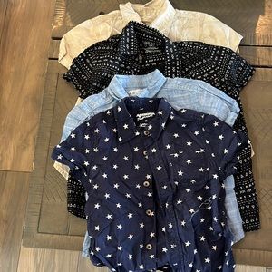 4t short sleeve button ups for boys